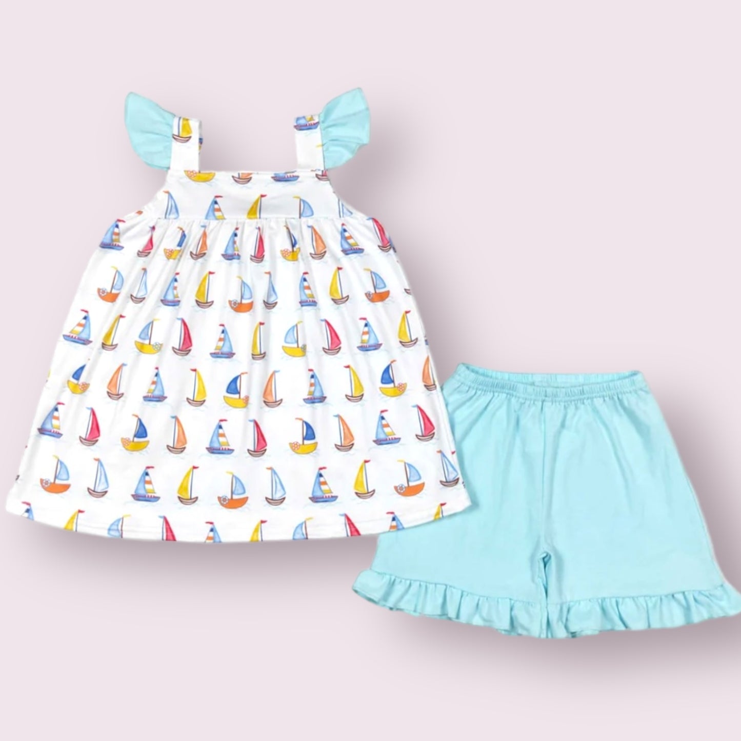 Sailboat Shorts Set