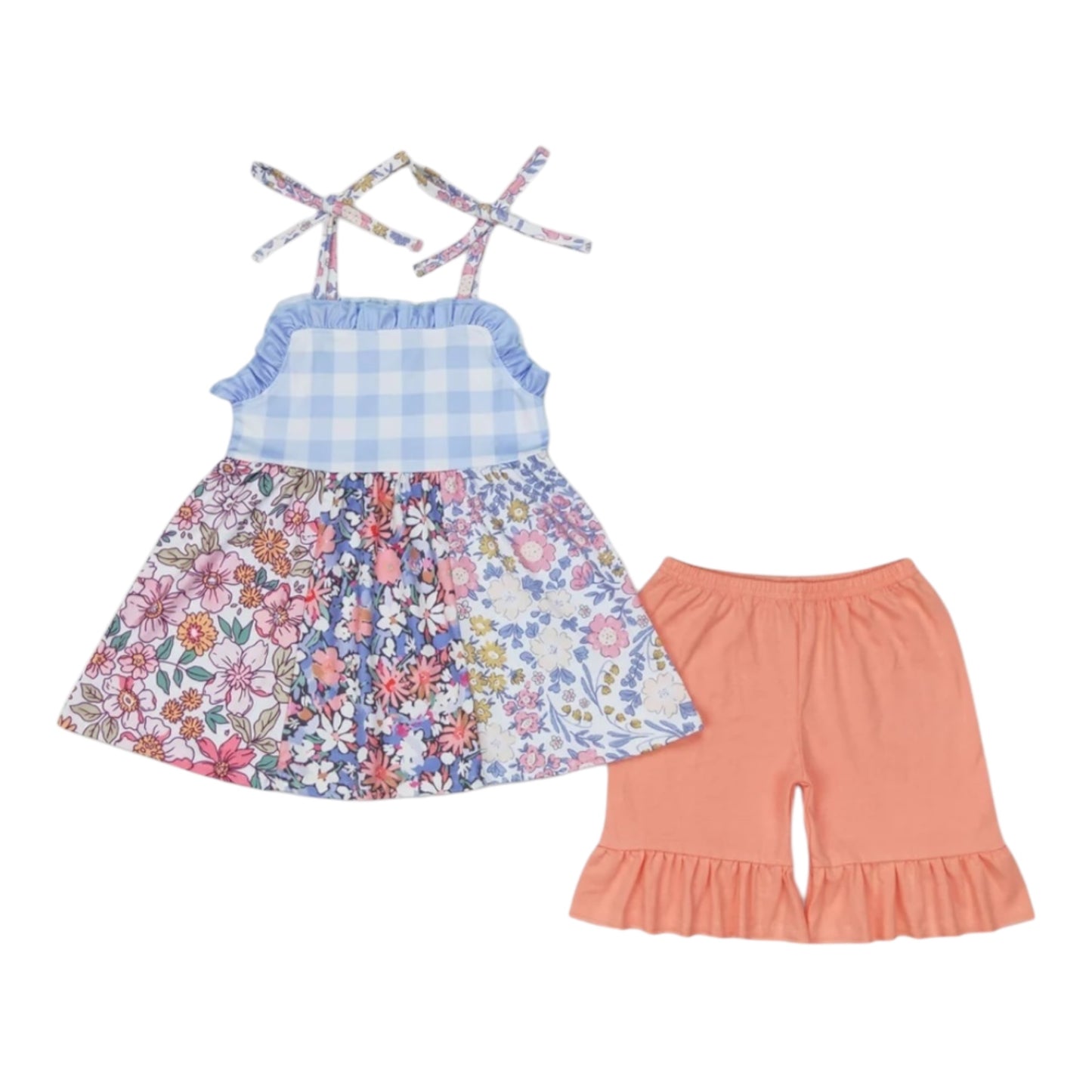 Floral Ruffle Shorts Set