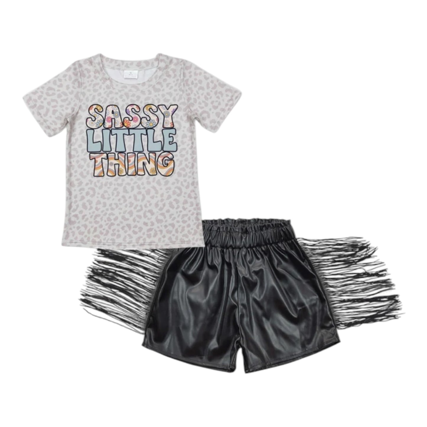 Sassy Fringe Shorts Set