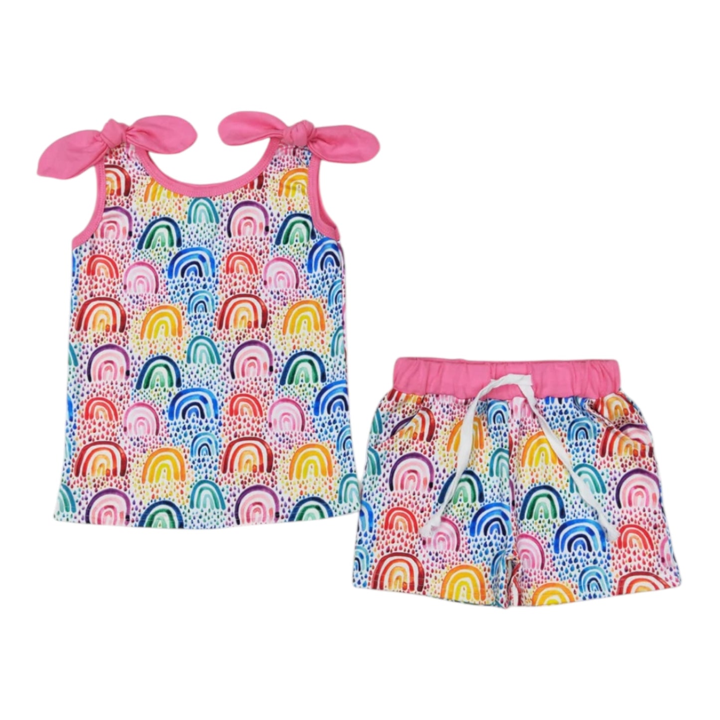 Rainbow Tank Top Shorts Set