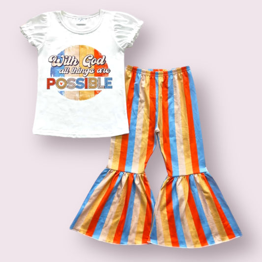 All Things Possible Bell Pant set