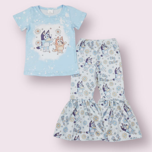 Blue Dog Big Sister Outfit