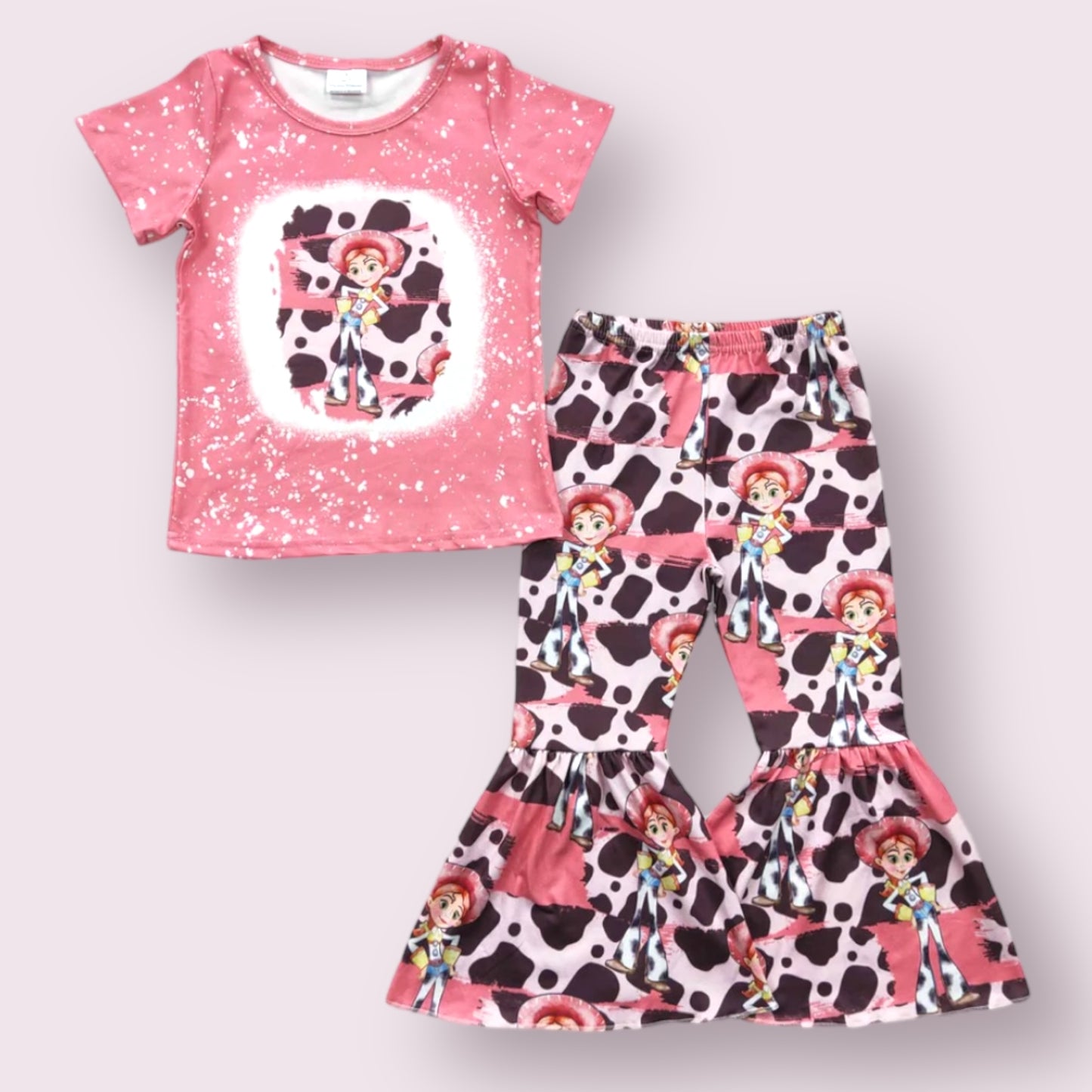 Pink Cowgirl Bell Pant set