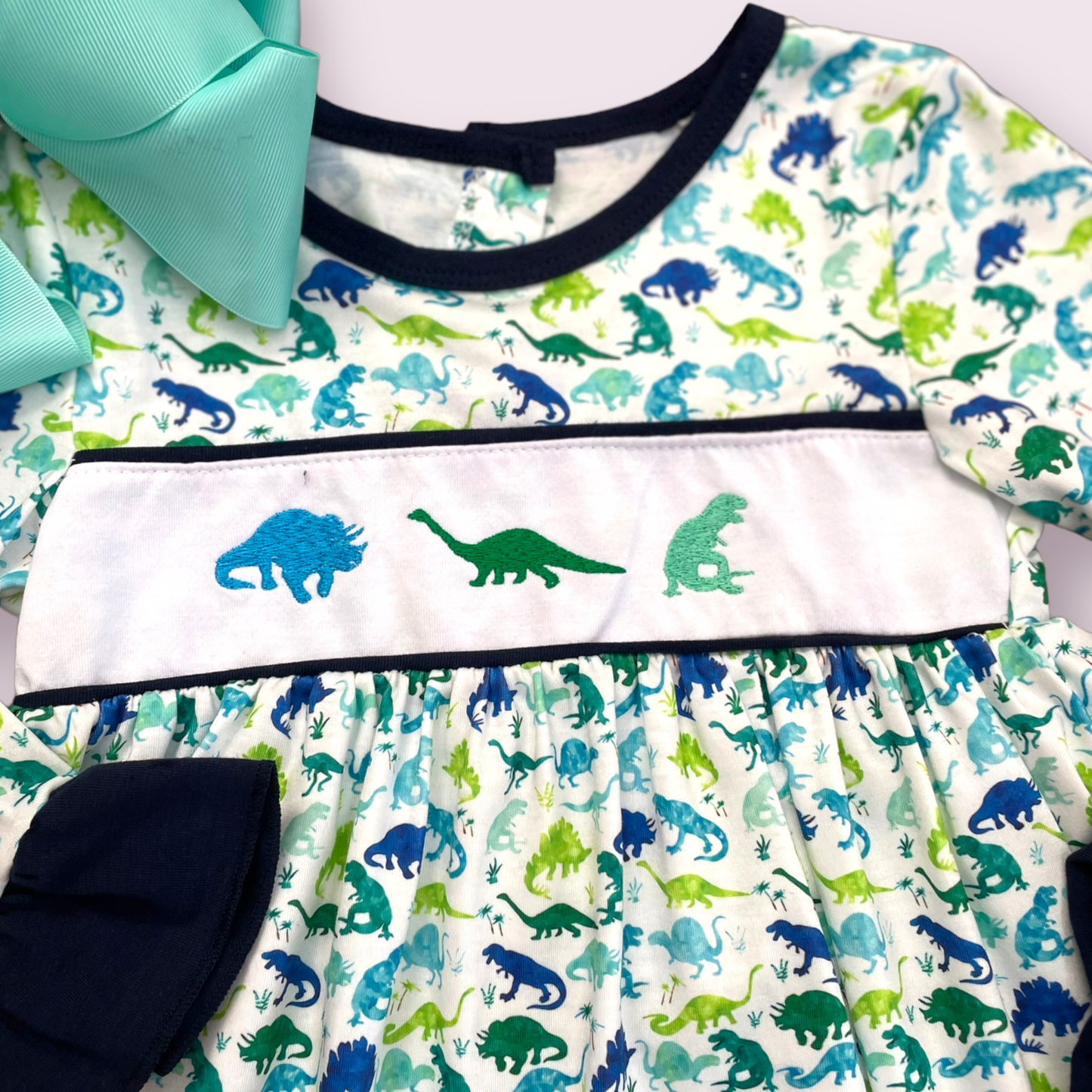 Embroidered Dinosaur Outfit